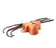 Caramel candy with vanilla stick
