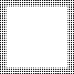 Sticker - Square Border Frame Halftone Dots Pattern