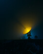 © v.senkiv - Artwork. Cosmic connection. Night photo. Fog