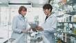 © Me studio - pharmacist man advice At the pharmacy.Pharmacist assistant sending prescription to doctor.expertise Pharmacy business.doctor check drug at drugstore.