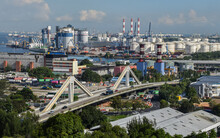 A Bird's Eyeview Of Jurong Industrial Estate In The Western Part Of Singapore. In The Background Are Jurong Port And Jurong Island Which Is Home To Many Petrochemical Plants.