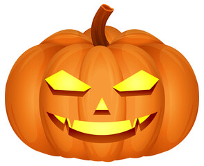 Wall Mural - Jack o lantern pumpkin with scary smile for your design for the holiday Halloween