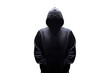 man in hood silhouette isolated