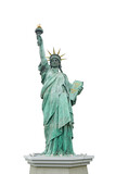 Fototapeta  - Vertical isolated Statue of Liberty in Odaiba Japan on transparent background