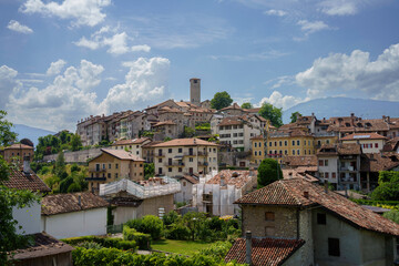 Fototapete - Historic buildings of Feltre, Veneto, Italy