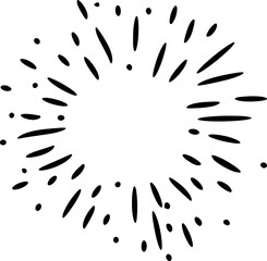 Wall Mural - explosion doodles. doodle smoke trail
