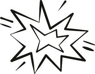 Wall Mural - explosion doodles. doodle smoke trail