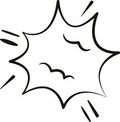 Wall Mural - explosion doodles. doodle smoke trail