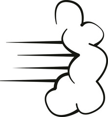 Wall Mural - explosion doodles. doodle smoke trail