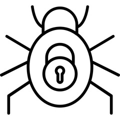 Wall Mural - Security Bug Icon