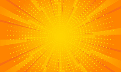Wall Mural - yellow gradient ray burst dot style background vector design