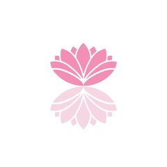 Canvas Print - Lotus flower icon logo design isolated on white background