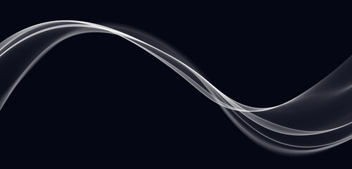 Wall Mural - white abstract wave. magic line design. flow curve motion element. neon gradient wavy illiustration.