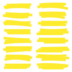 Wall Mural - yellow highlighter strokes