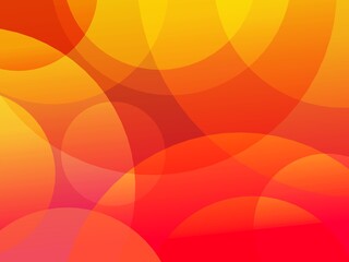 Wall Mural - circle pattern overlay red orange gradient abstract background