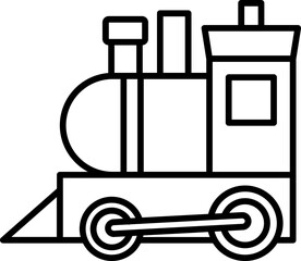 Canvas Print - Toy Train Icon