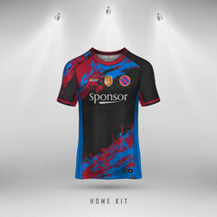Wall Mural - Soccer jersey design for sublimation, sport t shirt design