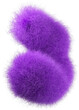 © Katia - 3d rendering fluffy purple abstract png shape isolated on transparent background. Creative hairy element for collages, art decoration for presentation, social media. Trendy realistic shape.