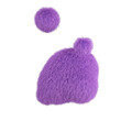 © Katia - 3d rendering fluffy purple abstract png shape isolated on transparent background. Creative hairy element for collages, art decoration for presentation, social media. Trendy realistic shape.