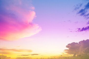 Wall Mural - colorful sky at sunset nature background