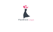 Lady Girl Fashion Vector Logo Design