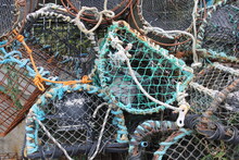 Old Colourful Lobster Pots