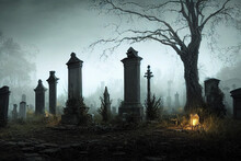 Cemetery At Night