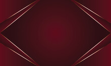 Abstract Dark Red With Golden Line Overlap Layer
