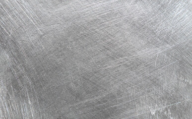 Wall Mural - Scratched grey metal texture