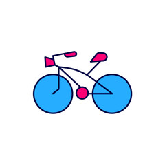 Sticker - Filled outline Bicycle icon isolated on white background. Bike race. Extreme sport. Sport equipment. Vector