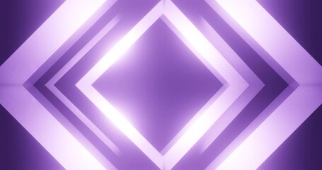 3d render with purple rhombus with glow