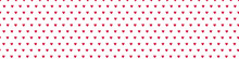 Red Hearts On White Background Seamless Pattern For Valentine's Day