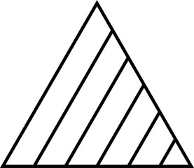 Wall Mural - triangle abstract trendy design element. aesthetic shape for creative design ornament. collection of