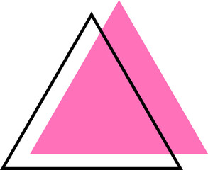 Wall Mural - triangle abstract trendy design element. aesthetic shape for creative design ornament. collection of