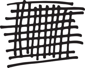 Poster - abstract stroke in doodle art and scribble for design element