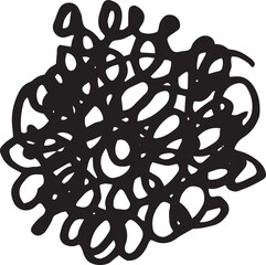 Poster - abstract stroke in doodle art and scribble for design element