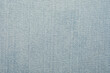 Leinwandbild Motiv Texture of light blue jeans as background, closeup
