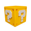 Cubo de Interrogação, render 3d pose 01