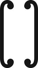 Brackets text quote, parenthesis quotation frame