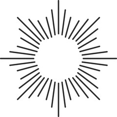 Wall Mural - Sunbeam explosion sun light rays, starburst icon