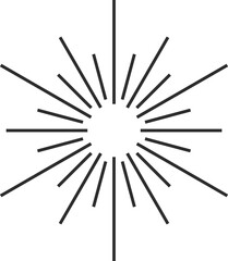 Wall Mural - Sun beam rays explosion, sunburst starburst icon