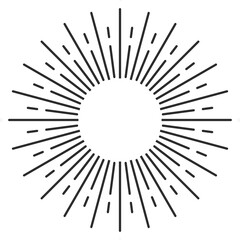 Wall Mural - Sunbeam sunburst or sunburst explosion of rays