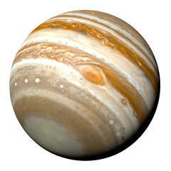 Wall Mural - Jupiter, the largest planet in the Solar System, isolated    