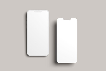 App interface on smarphone mockup blank