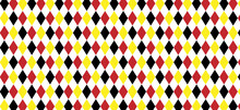 Background With Black, Red And Yellow Diamonds