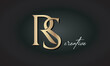 RS letters luxury jewellery fashion brand monogram, creative premium stylish golden logo icon