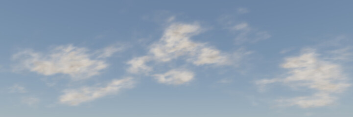Canvas Print - fluffy white clouds at noon in a blue sky (banner)