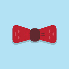 red tie bow tie for formal wear necktie for suit fashion style vector illustration