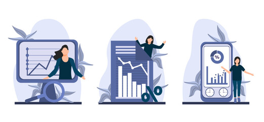 Marketing flat bundle design illustration