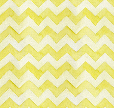watercolor seamless pattern, yellow chevron print, zigzag. digital paper, scrapbooking. cute background in pastel colors